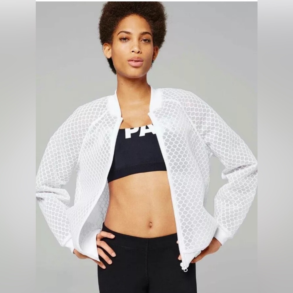 Ivy Park Mesh Honeycomb Bomber Jacket size Medium